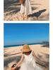 Women's 2026 Summer White Spaghetti Strap Beach Dress - Loose Fit, Slimming, Seaside Vacation Style Long Dress