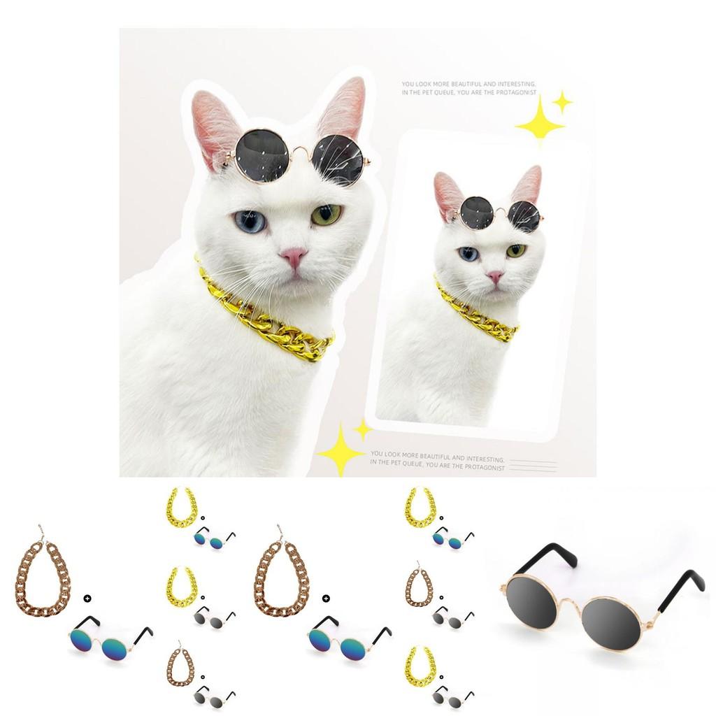 Entzückende Und Stilvolle Haustier-Festival-Kostüm-Halskette Und Brille Für Katzen Und Hunde