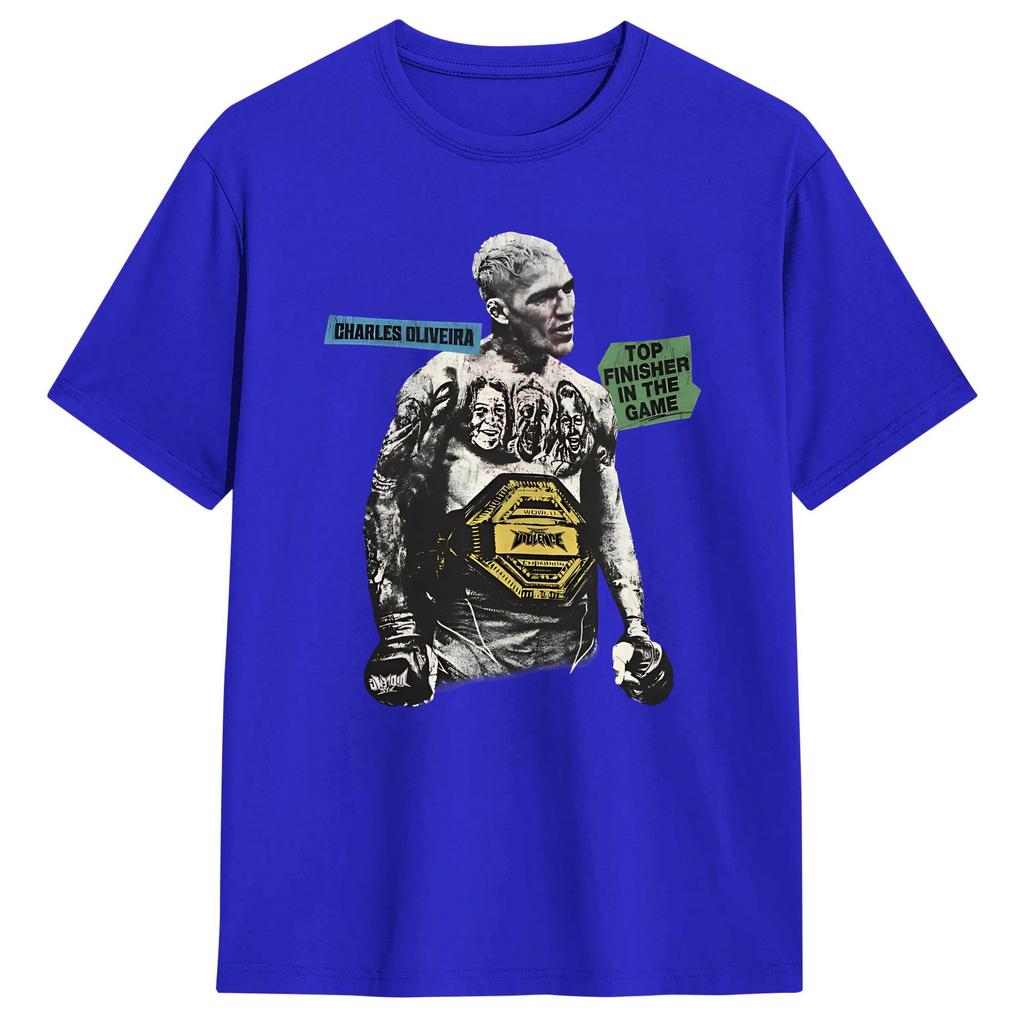 Charles Oliveira Top Finisher In The Game T Shirt Summer Fashion T Shirts Cotton O Neck Plus Size Tees Short Sleeve Retro Tshirt