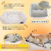 BestOnePlus TEIJIN Filling Pet Bed for Dogs and Warm in Winter with Cushion by Veterinary Dust Aluminum Floral Machine Square Ivory [Teijin + Aerogel]