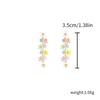 Korean Style Daisy Flower Drop Earrings For Women Trendy Colorful Sweet Sunflower Long Earrings Girls Daily Party Jewelry Gift