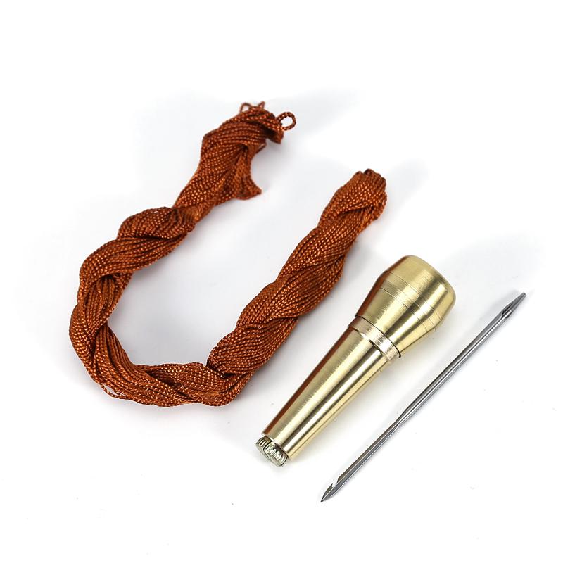 Shoe Repair Awl Set: Leather Punch, Hand Sewing Needles, and Thread
