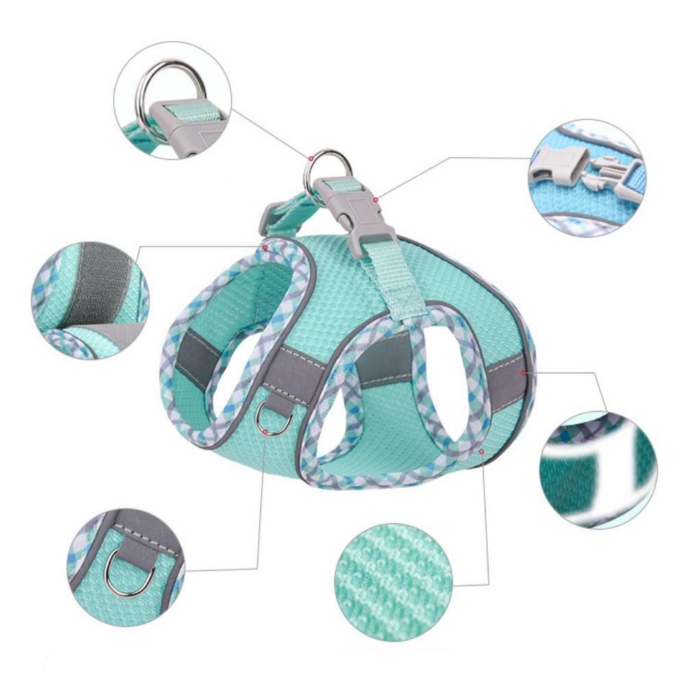 Reflective Puppy Chest Strap Breathable Dogs Cat Walking Leads Set Dog Harness Vest Outdoor