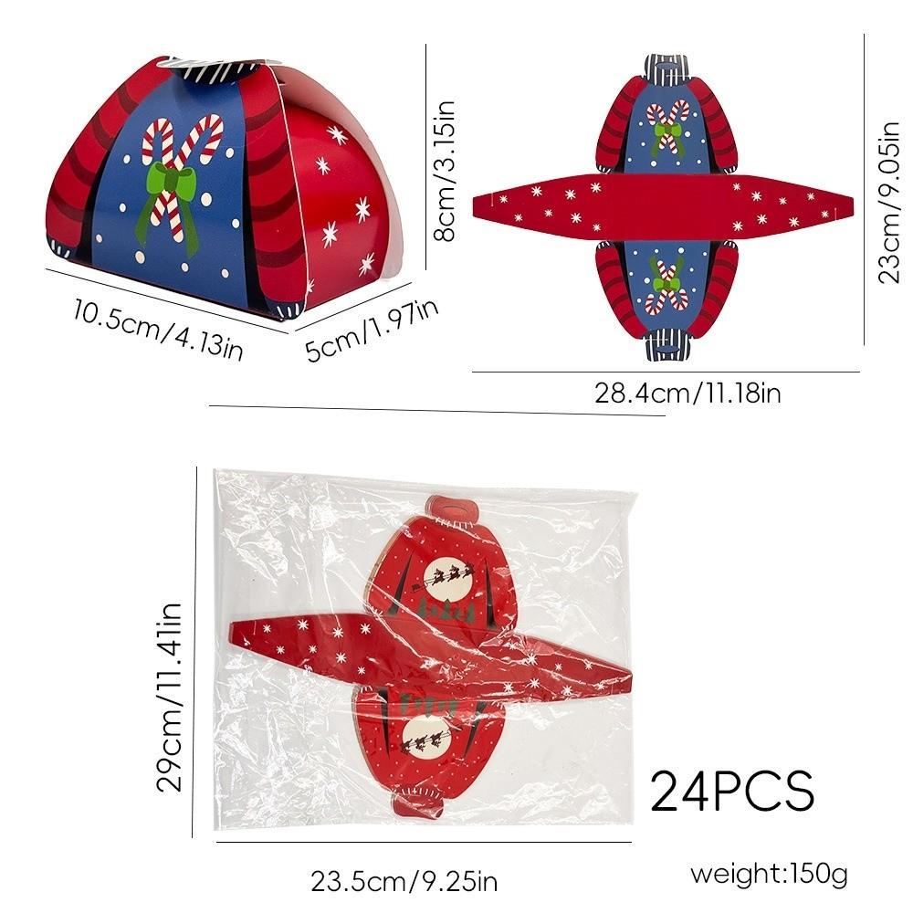 24PCS Assorted Candy Christmas Candy Boxes Sweater Shape Cookie Paper Boxes  Christmas Celebration