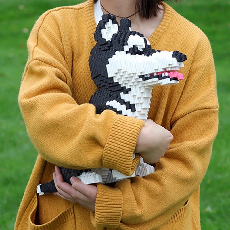 Lechuan Kobling Dyr Byggeklosser Leketøy Puddel Hund Husky Auksjonsfigurer Brinquedos for Barn Gave Julegave