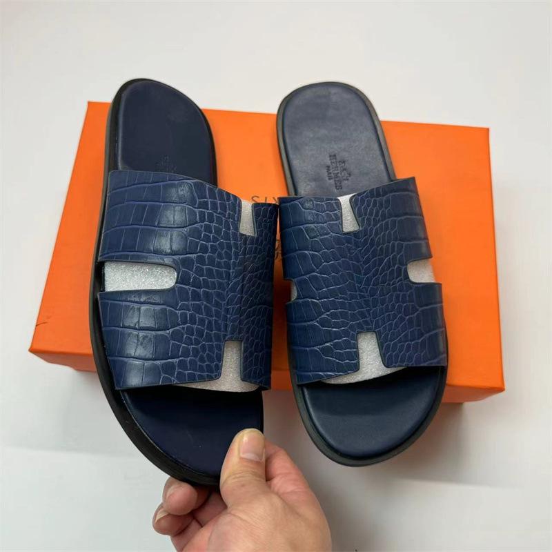 

Чоловічі шльопанці H 2025: Міжкордонні шкіряні шльопанці для Близького Сходу, Південно-Східної Азії, Європи та Америки - Оригінальний дизайн з одним ремінцем 44