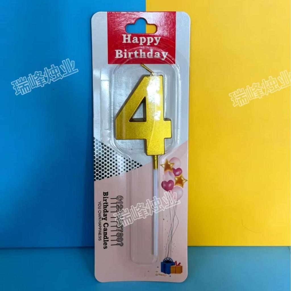 Opera House Diamond Gold Number Candle Topper for First Birthday Cake Party Decoration