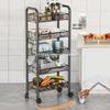 Multi-Layer Kitchen and Bathroom Storage Trolley with Wheels