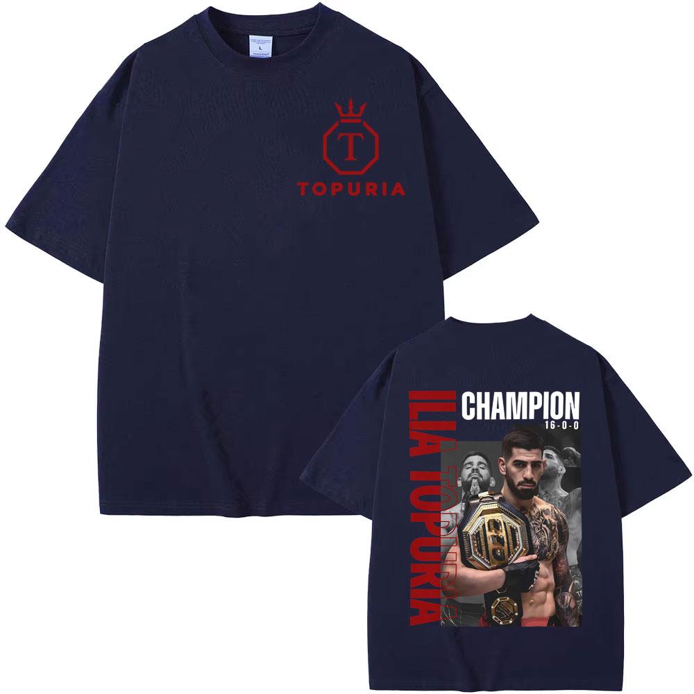 Limited El Matador Ilia Topuria Merch T Shirt Men's Clothing Retro Gothic High Street O-Neck  T Shirts Unisex Oversized T-shirts