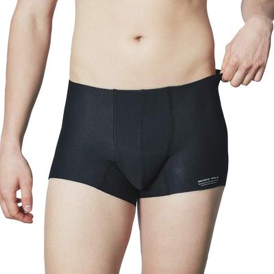 Body Wild AIRZ Boxer Briefs, Comfortable Mesh, Breathable, Cut-Off, No Elastic Waistband, Unprecedented Free Fit, Front Closure, BWY909A, Men's, Black