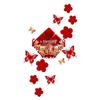 Chinese Style Fu Character Flocking Wall Sticker for Living Room and Foyer Decoration