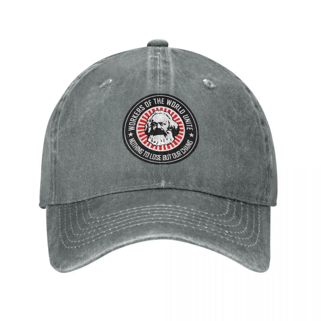 Karl Marx Workers Unite Water Washing Baseball Cap Adjustable Baseball Hat Unisex Communism Marxism Socialism Cap Hats Casquette