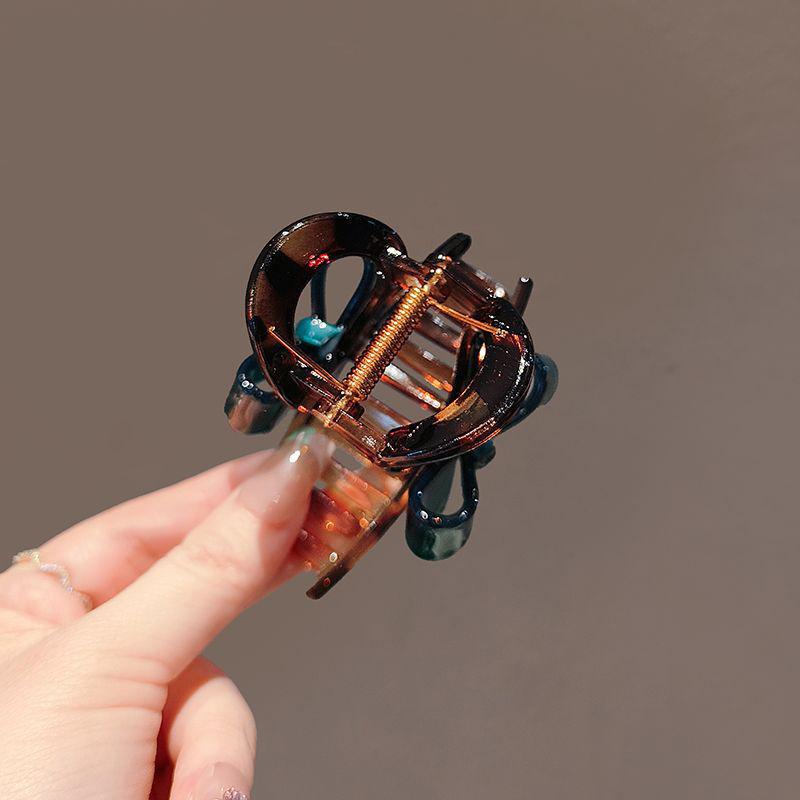 Medium Contrasting Bow Korean Shark Clip Fashionable Hot Stamping Letters Half Tied Hair Clip Hair Clip