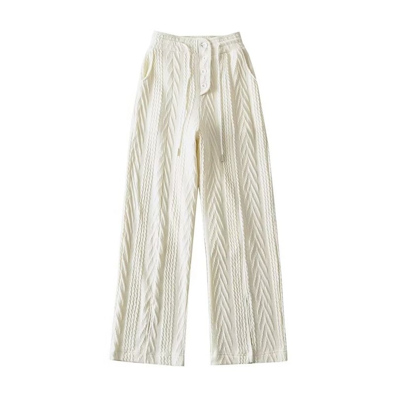 Ur Za Cosfashion Women's Wear Autumn and Winter New European and American Style Thickened Knitting High Waist Commuter Pants 3 Long Color