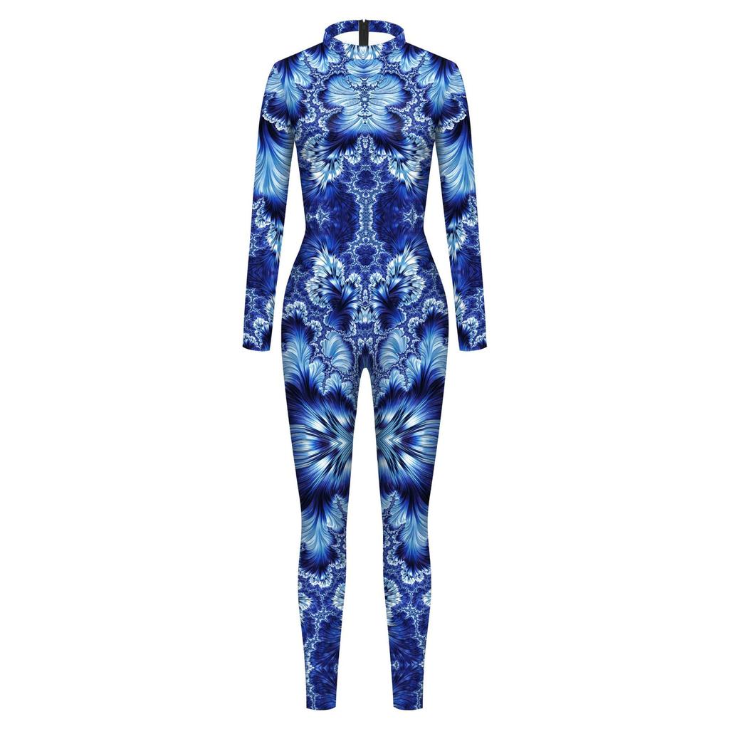 Spring New Digital Printing Performance Suit Mechanical Series Game Role Playing One-piece Costume Women