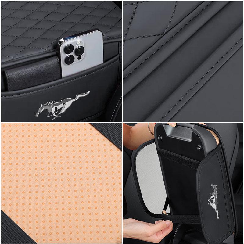 1 Stück Auto Armlehnenmatte Taschentuchboxen Höhenpolster Armlehnenbox Autostyling für Ford Mustang Mondeo Focus Fiesta Escape Kuga Ecosport Ranger