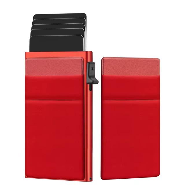 Aluminum RFID Shielding Card Holder - Automatic Pop-up, Anti-Theft, Anti-Demagnetization, Ultra-Thin Metal Clip
