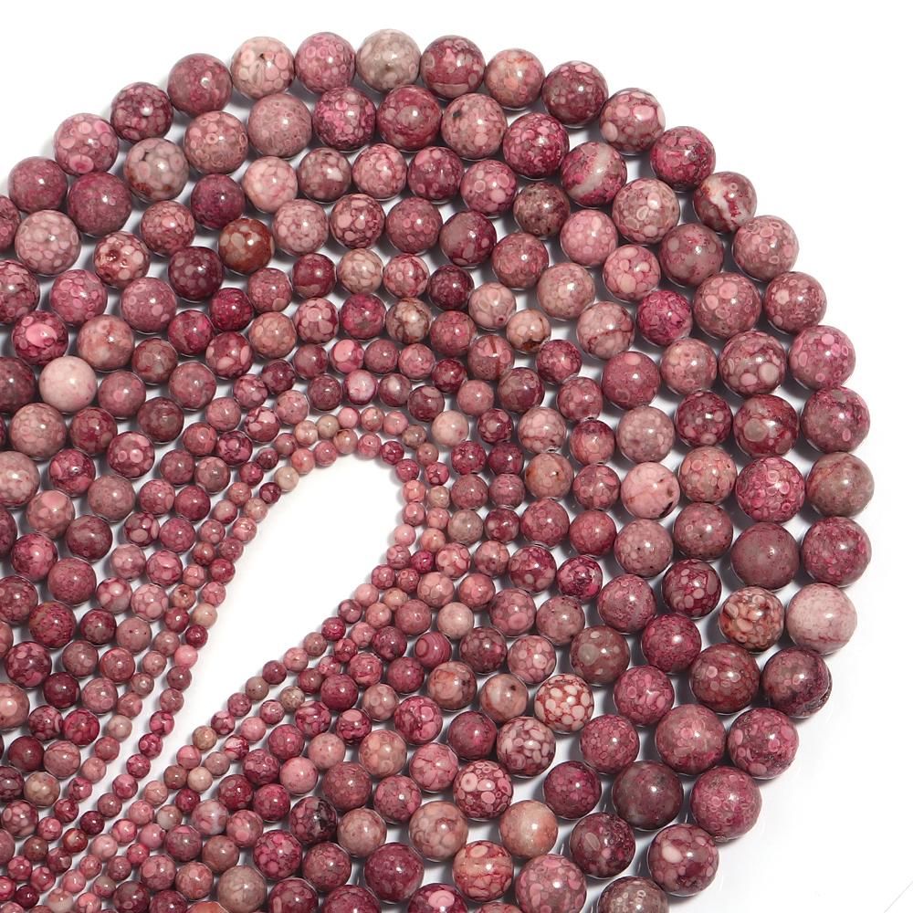 1 Strand 4 6 8 10 12mm Natural Red Maifan Stone Beads Round Loose Gem Beads For DIY Jewelry Making Bracelet Necklace Accessories