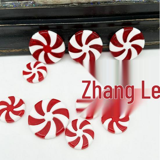 Akrylová vánoční ozdoba ve tvaru cukrové hole - Malá dekorace na sváteční stromek a dárek