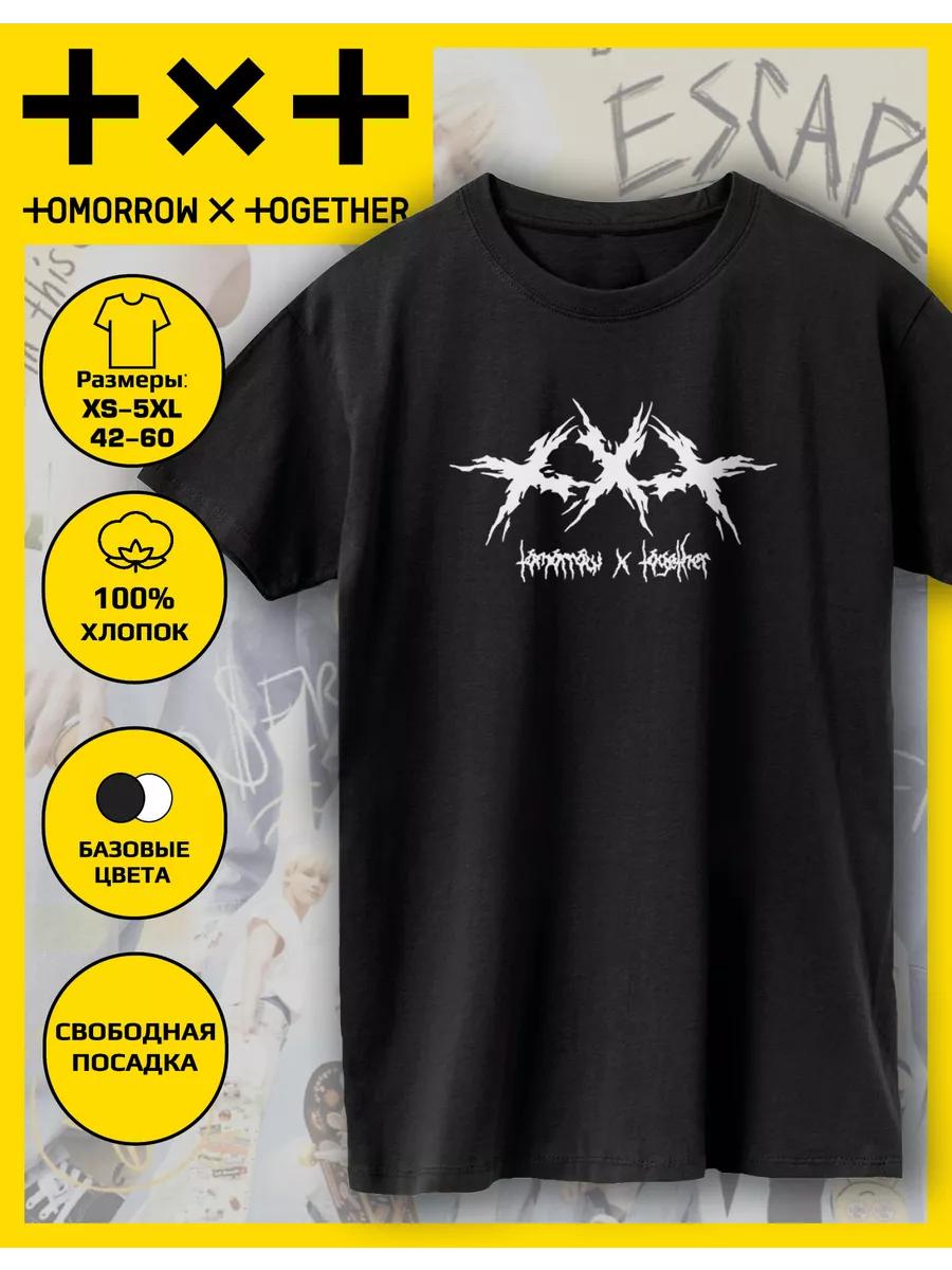 T-shirt Straight with TXT Print 4XL