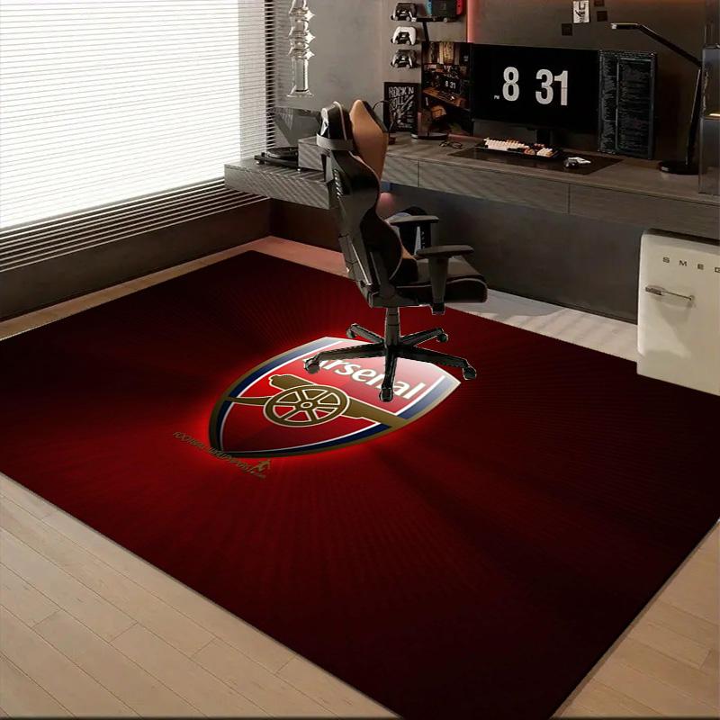 1PC Arsenal Football Club Crest Floor Mat for Living Room, Game Rooms, Office, Bedroom, Office Floor Mat Playful Design, Christmas Fan Gifts