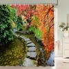 3D Waterproof Fabric Polyester Shower Curtains Patio Forest Nature Landscape Bathroom Curtains With Hooks Bathtub Decor Screen