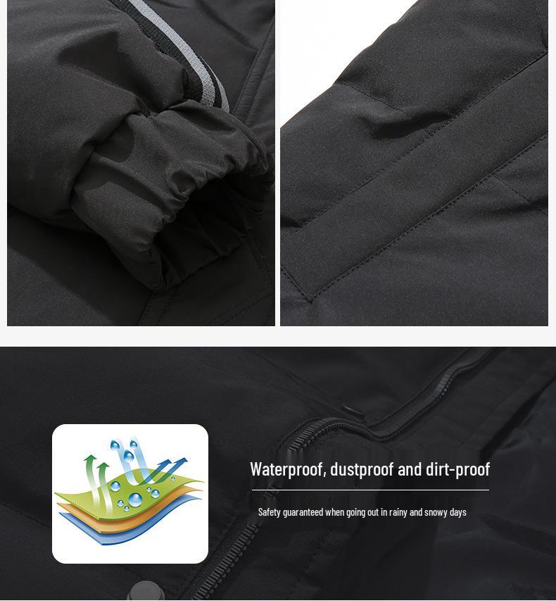 Men's Thickened Warm Hooded Winter Cotton Jacket - Trendy, Loose-Fit Coat