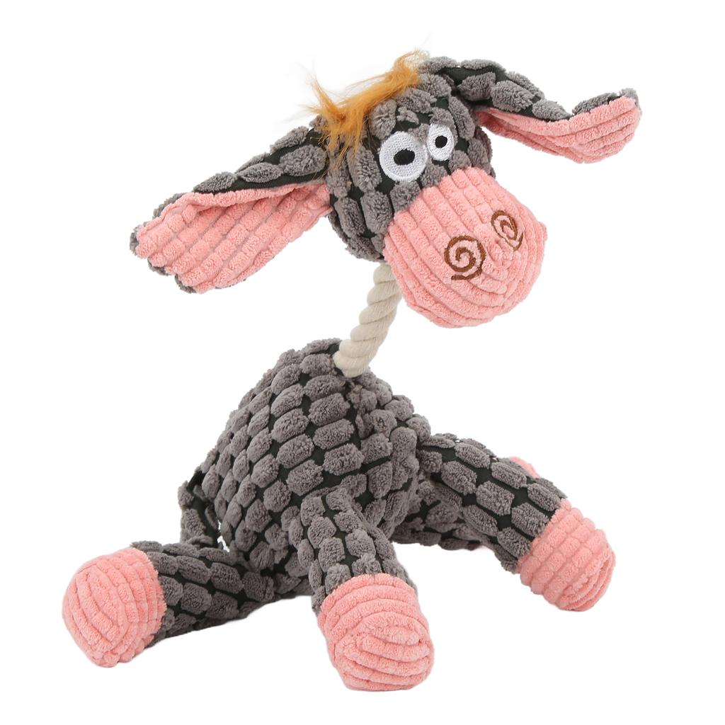 Jucărie interactivă pentru animale de companie, jucărie de pluș pentru câini de talie mică, medie, mare, gri