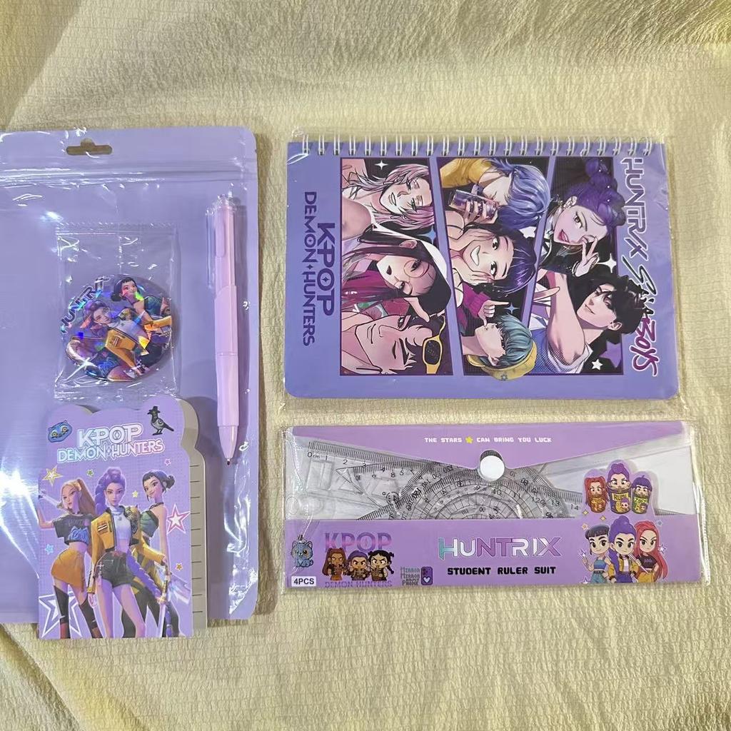 New K-pop Devil Hunter Elementary School Stationery Set - Practical Learning Supplies Educational Stationery Reward Gifts Access