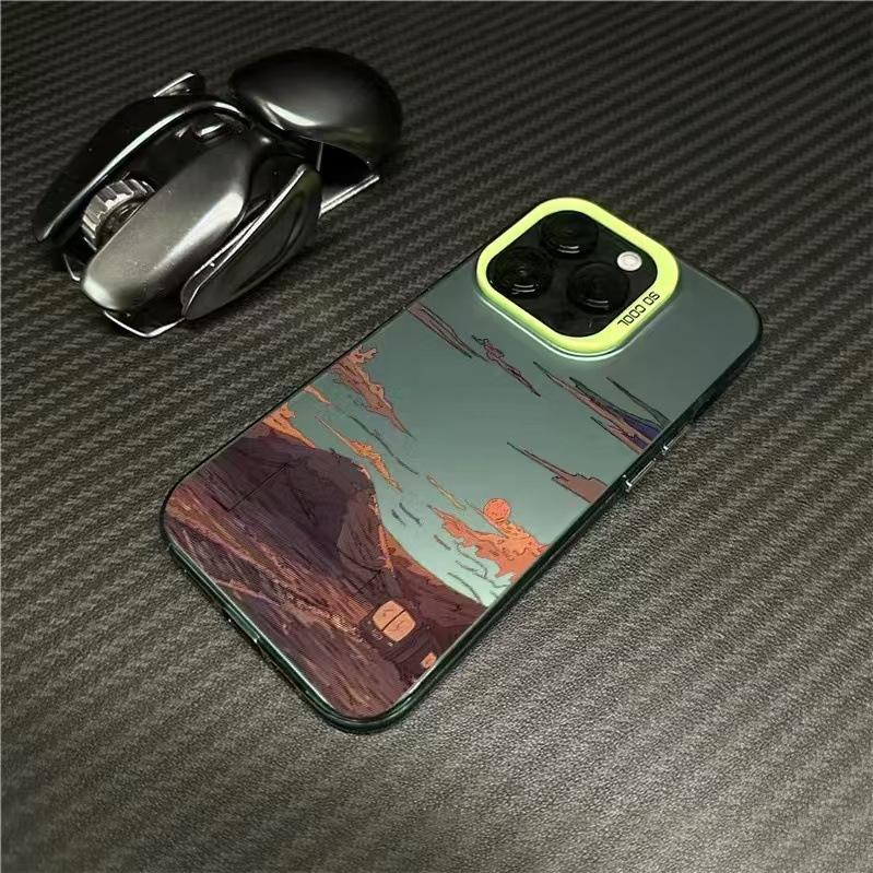 The New Sunset Is Suitable for Iphone17 Mobile Phone Case Apple 15promax/14 Anti-drop 13pro16 Europe and America 11xr.
