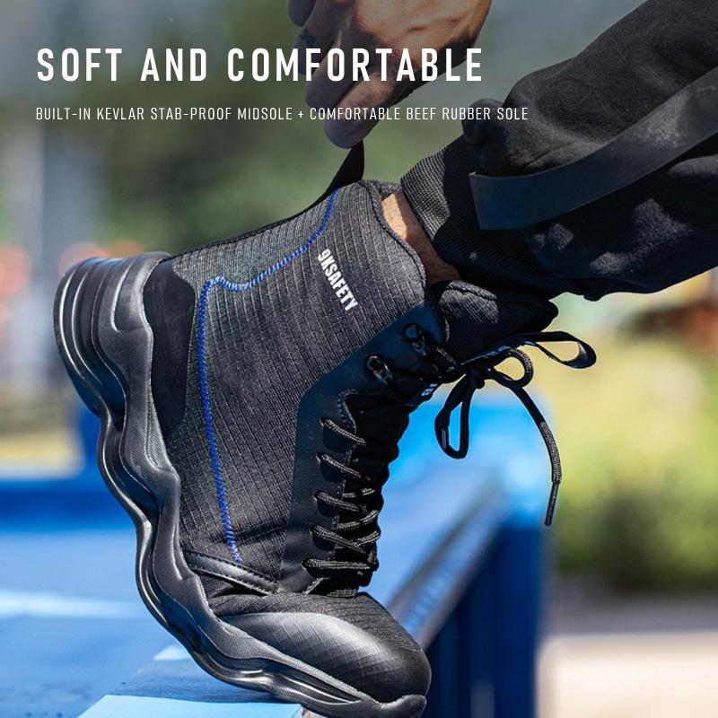 Indestructible Steel Toe Work Shoes for Men Lightweight Slip Resistant Outdoor Security Boots Safe Comfortable Safety Shoes