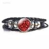 Naruto Inspired Sharingan Black Leather Men's Bracelet - Anime Gift