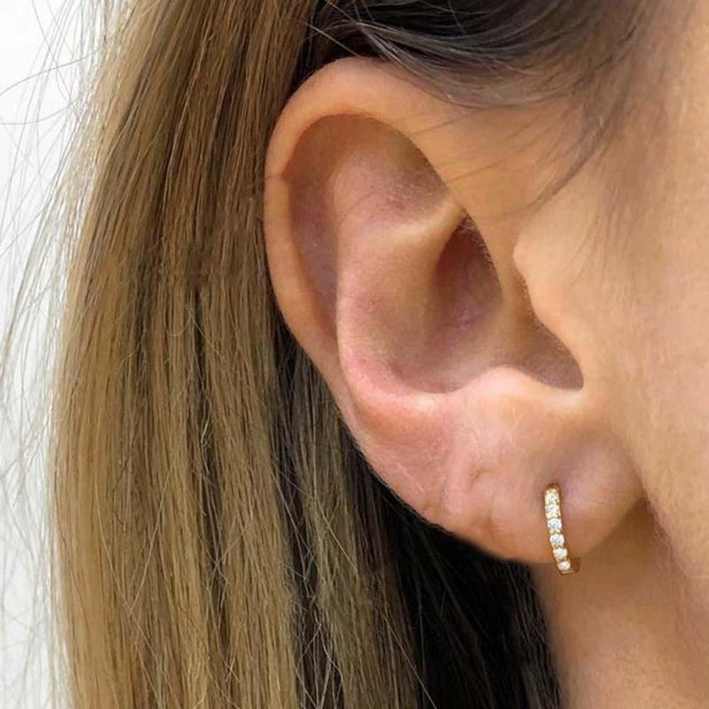 Titan Strass Nasenring Glänzender Piercing Lippenring Goldene Knorpelohrringe Party