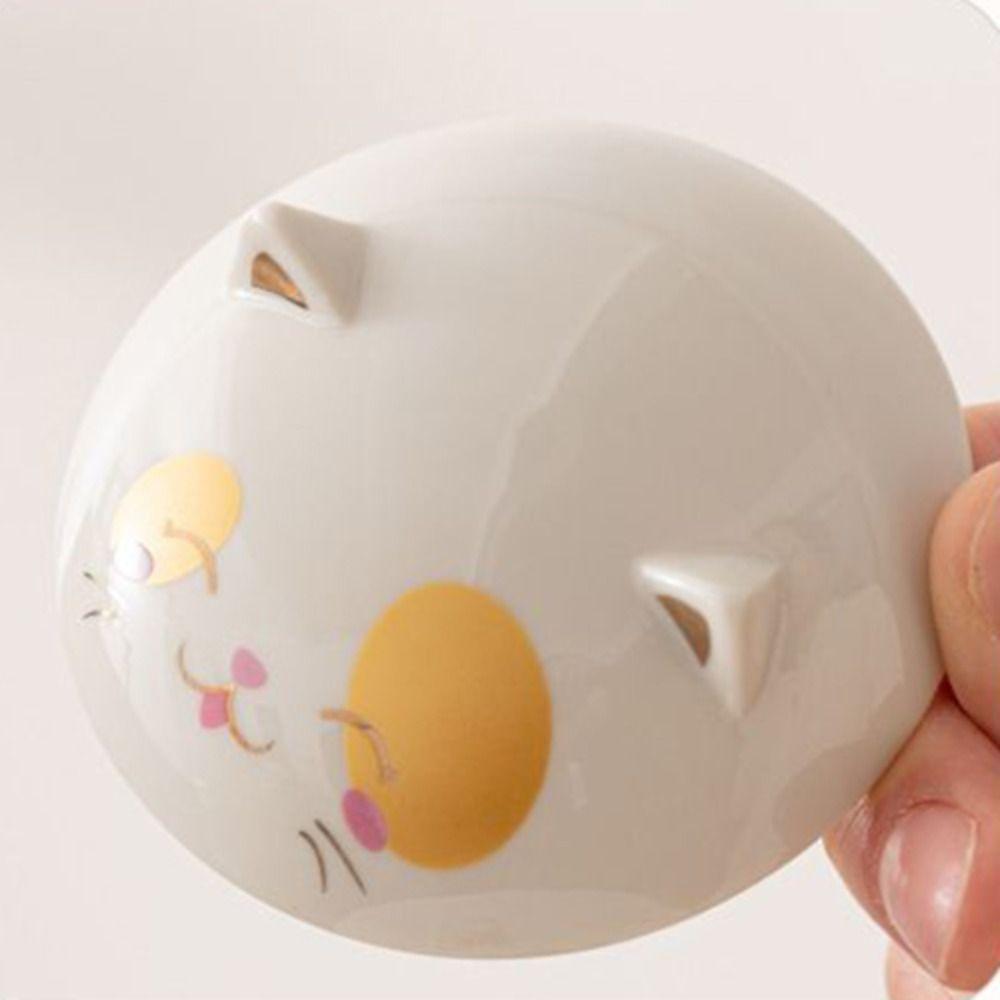 5/7pcs 360° Rotating Lucky Cat Teapot Set Ceramic Bubble Tea Set Exquisite Kung Fu Tea Pot Set  Gift