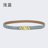 Belt Women'S Jeans Leather Simple Style Decoration Black Casual Thin Belt Tide