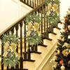Xmas Artificial Swag Prelit Stairway Front Door Wall Window Swag for Indoor Outdoor