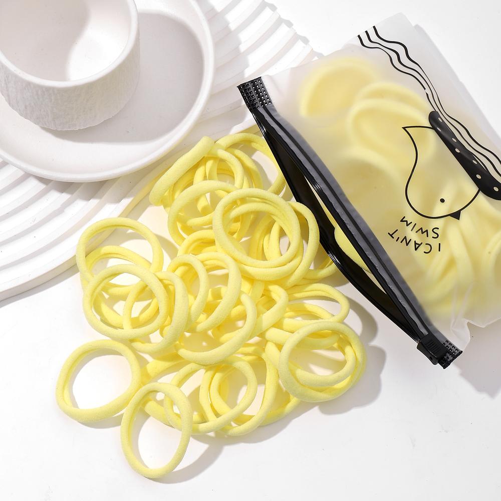 20/50Pcs Women Girls Basic Hair Band 4.5cm Simple Solid Colors Elastic Headband Hair Ropes Ties Hair Accessories Ponytail Holder