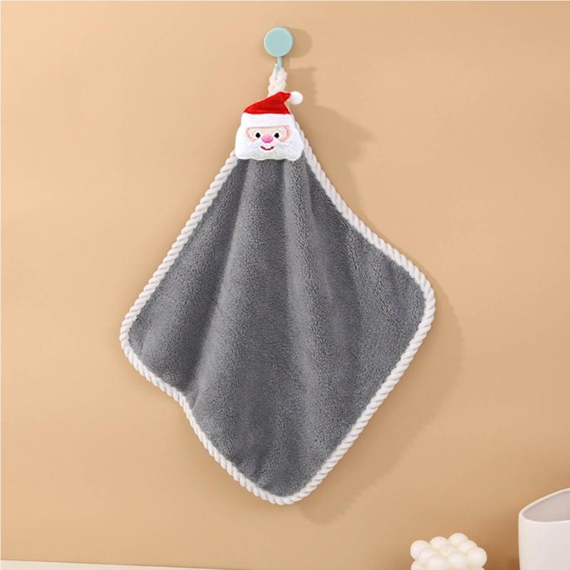 Christmas Themed Hand Towel for Home Bathroom Kitchen Washcloths Soft Comfortable Strong Absorbent Washing Hand Towel