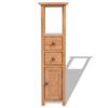 Étagère d'angle en bois de chêne massif - VidaXL - 26 x 26 x 94 cm - 2 tiroirs coulissants