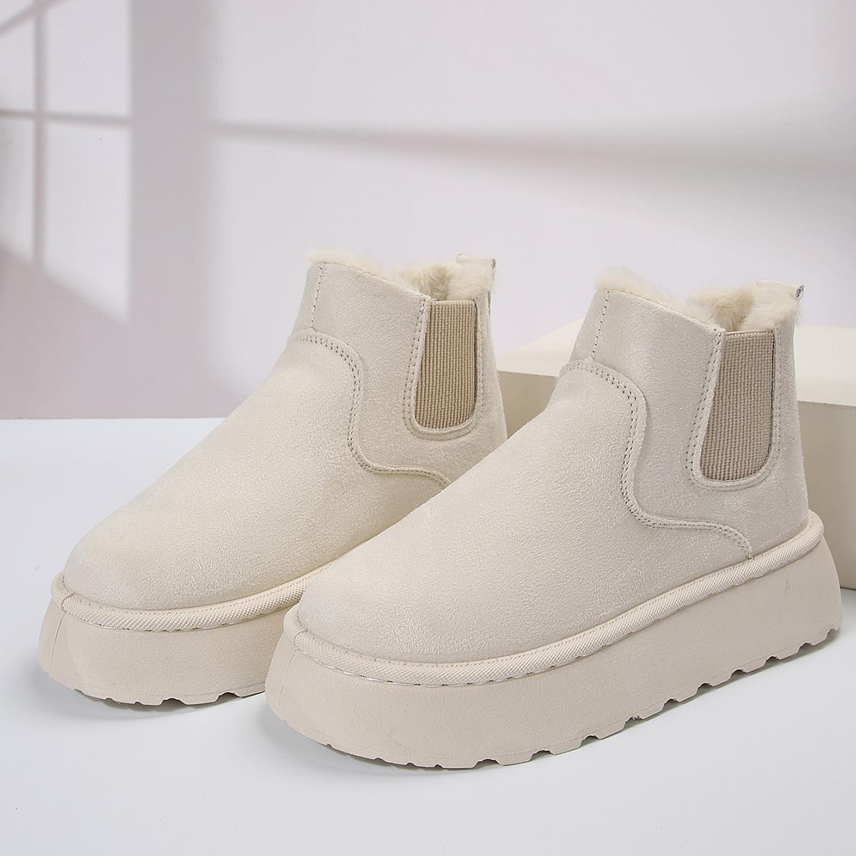 

модные зимние сапоги для женщин на плоской подошве, женские ботильоны, зимняя обувь, сапоги женские с круглым носком 41 белый