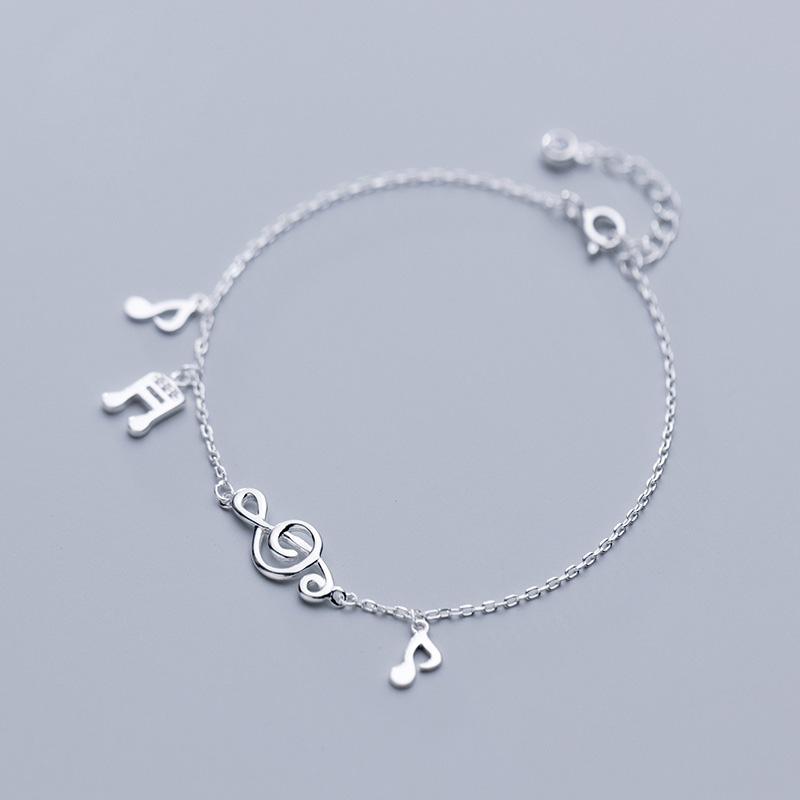 

La Monada Fine Silver 925 Jewelry Bracelet Female Woman Musical Chain Minimalist Bracelets For Women Silver 925 16-19cm&Color серебряный