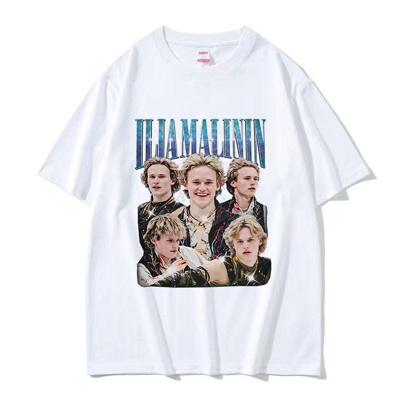 Ilia Malinin Fans Gift Graphic T Shirts Unisexs Fashion High Quality Cotton Tshirt Y2k Unisex Vintage Oversized Tshirt Streetwear