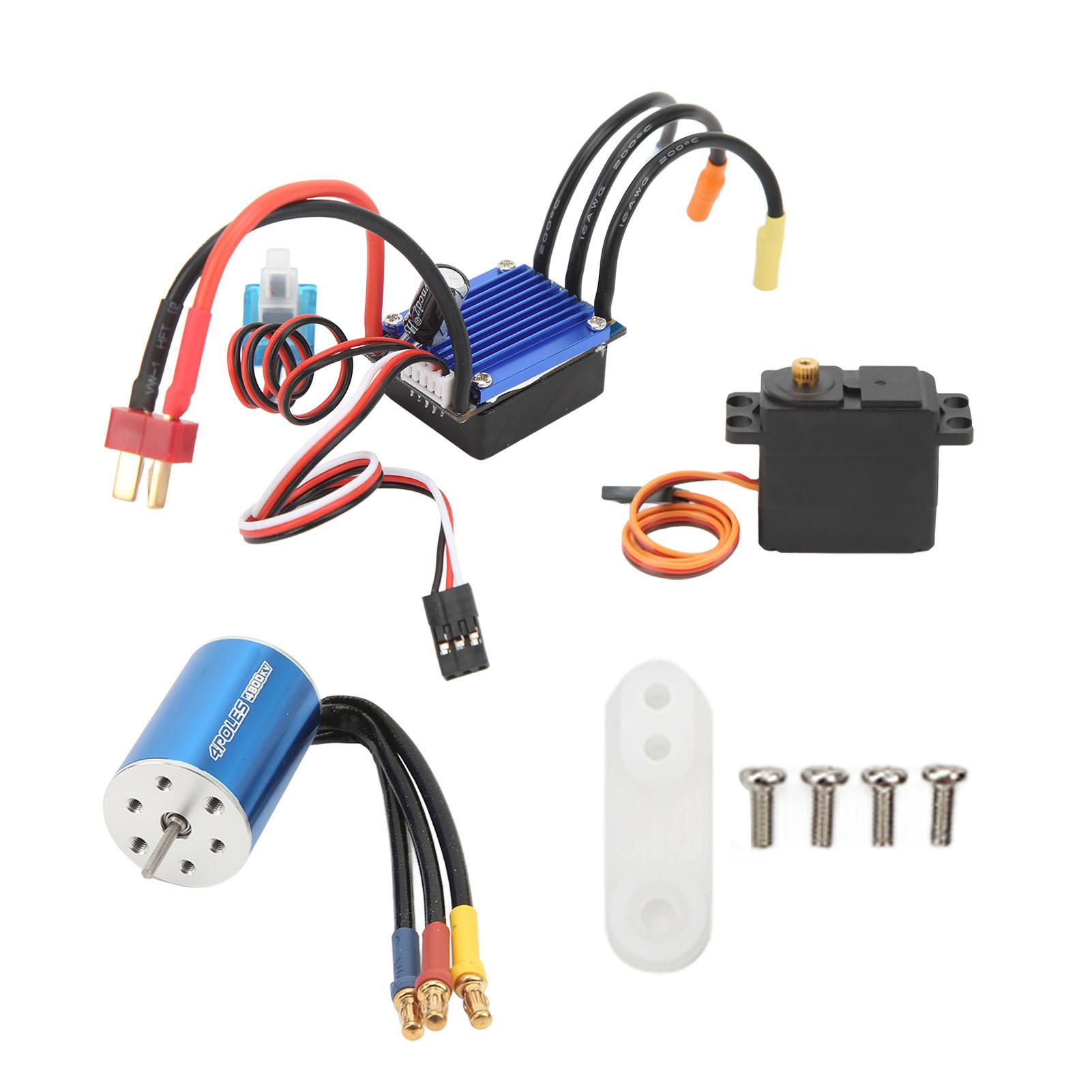 

2435 4800KV Brushless Motor 25A ESC 2.2kg Servo RC Brushless Motor for 116 118 RC Car