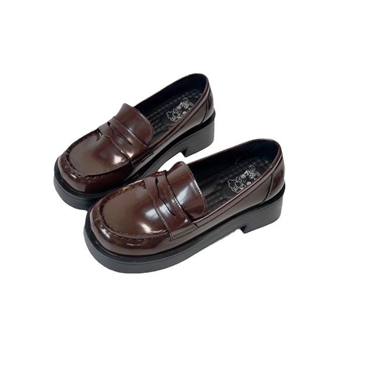 Fashion Shoes Woman Flats Dress Med Fretwork PU Rubber Shoes Woman Flats Dress Rubber Fretwork Med