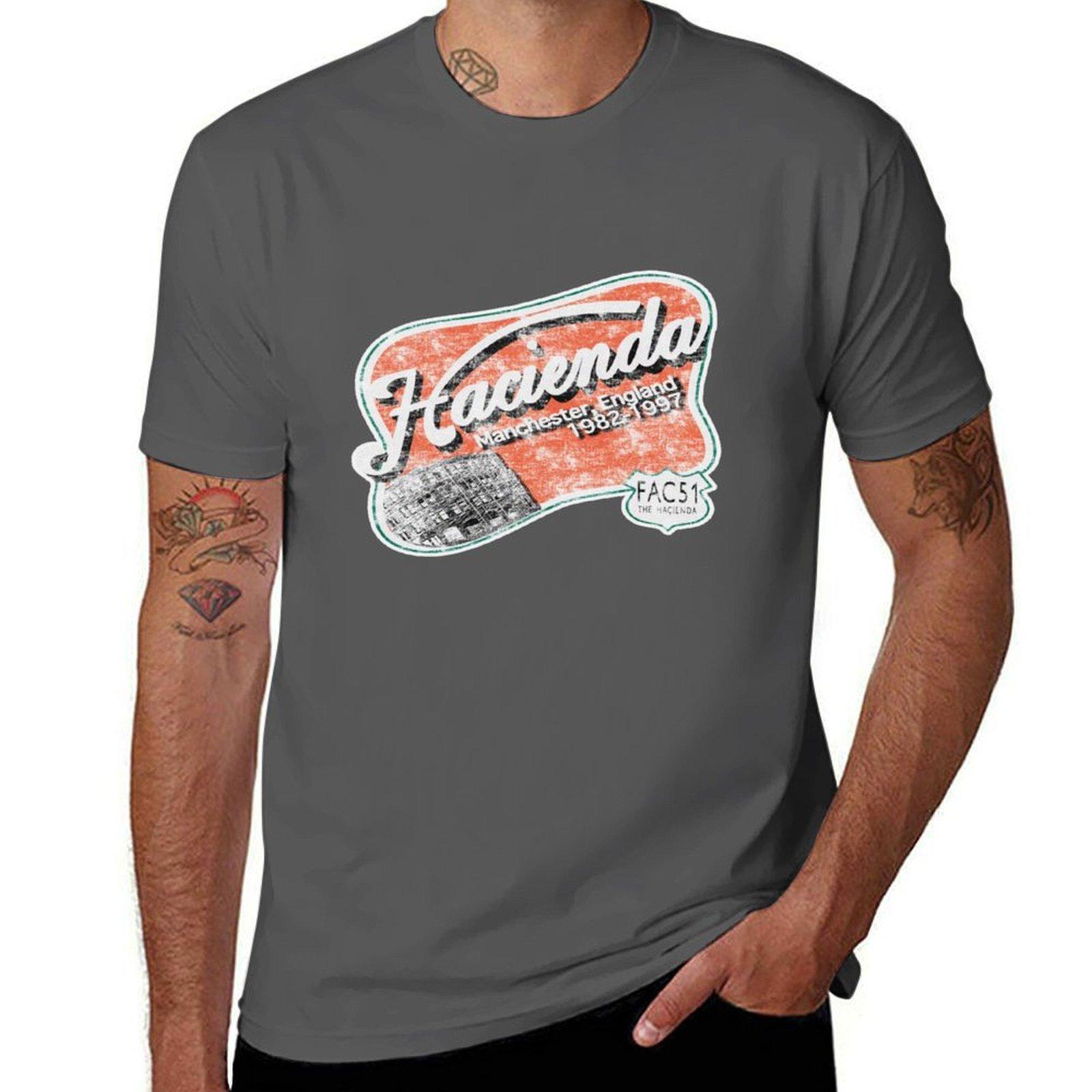 

Hacienda T-Shirt man t shirt graphic man t shirts high quality luxury brand T-Shirt 4XL