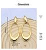 European & American Fashion Oval Gold-Plated Dangle Earrings - High Polished Trendy Design