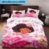 3PCS Black Princess Magic Celebration 3pcs Bedding,Including 3PCS Duvet Cover And 2pcs Pillowcases Perfect for Christmas,Ideal for Bedroom, Dormitory