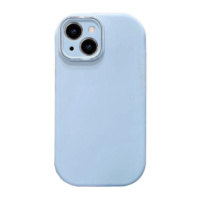 Candy Color Oval Matte Soft Silicone Protective Phone Cover Case For iPhone 11 12 13 14 15 Plus 16 17 Pro Max