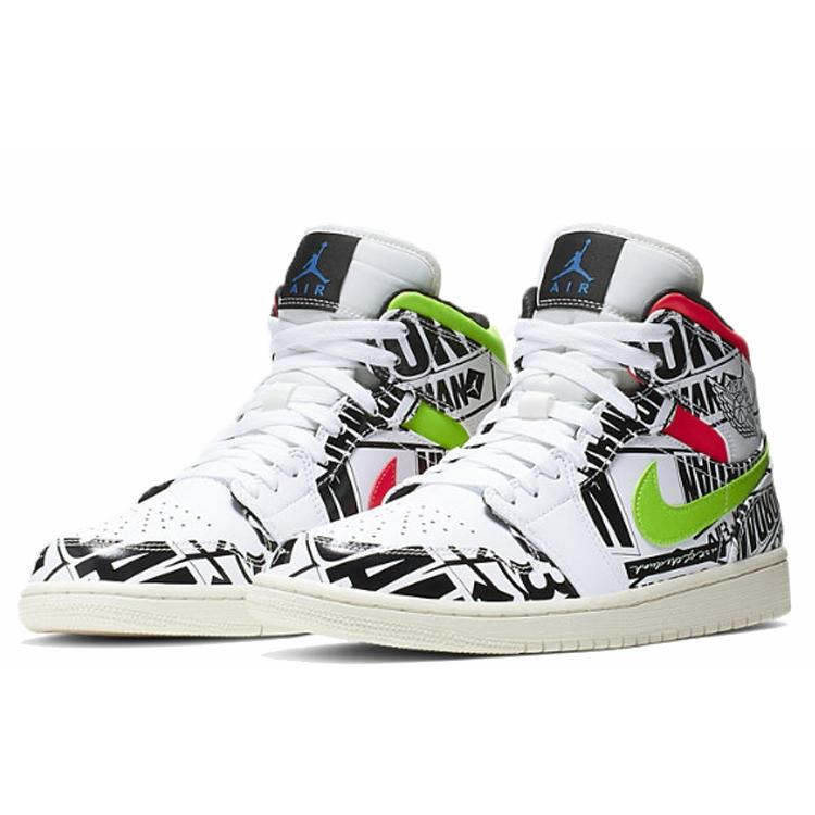 Jordan 1 Mid All Over Logos 554724-119