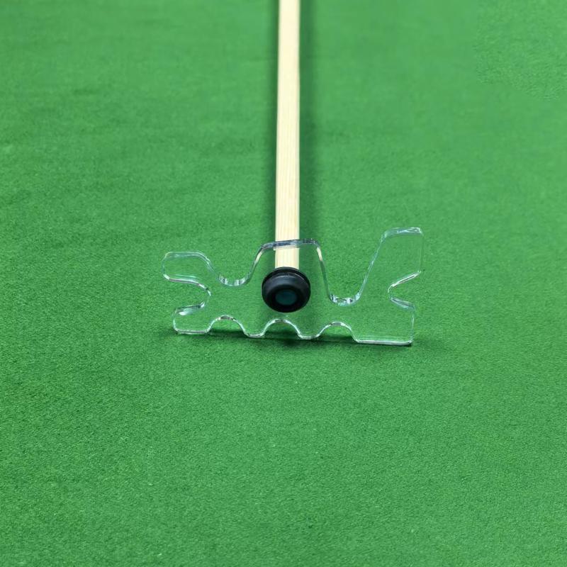 Transparent Acrylic Pool Billiard Cue Bridge Head Plug-In Easy To Use Pool Stick Holder Rubber Acrylic Billiard Cue Bridge